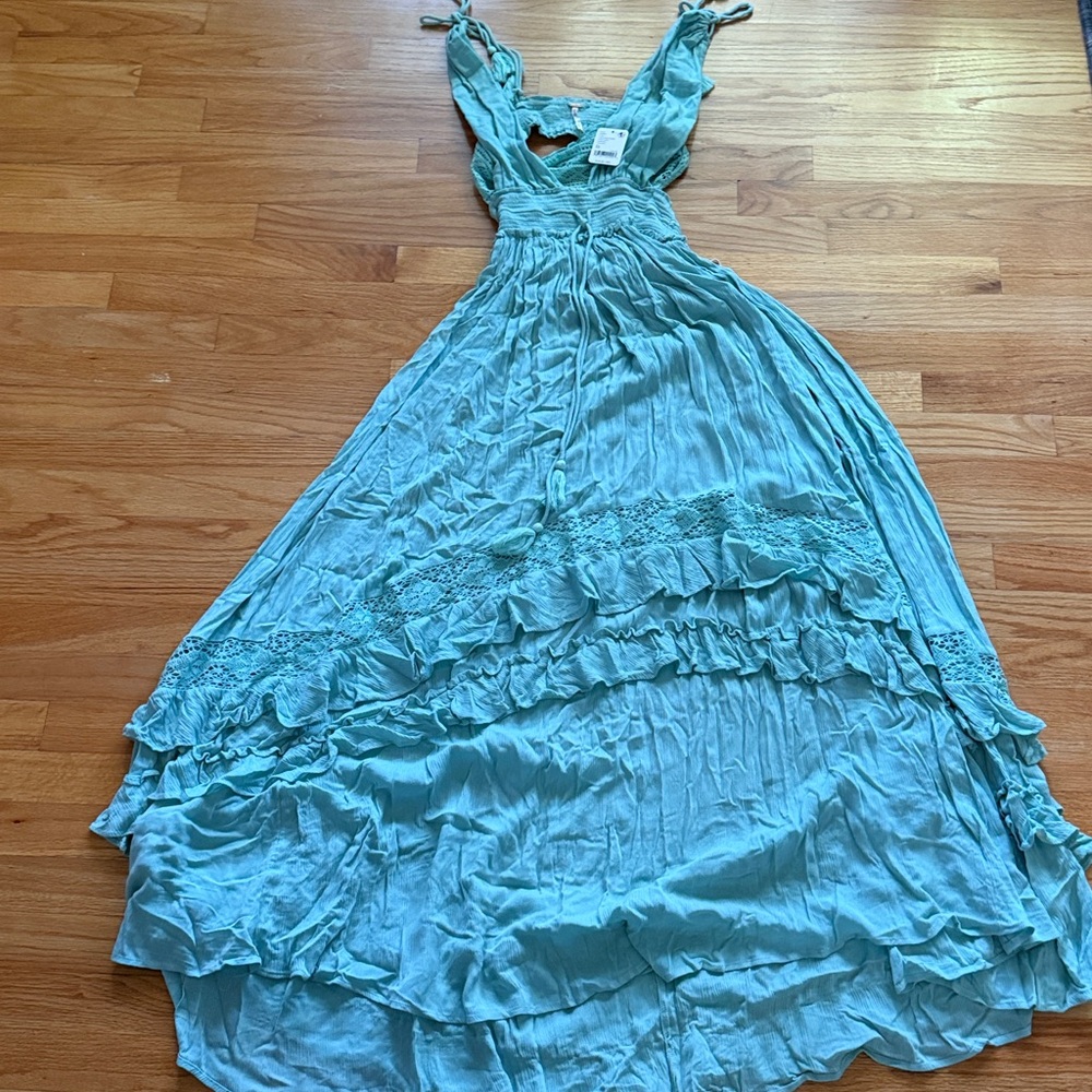 Free People Blue Santa Maria Maxi Dress B06 - Picture 7 of 7